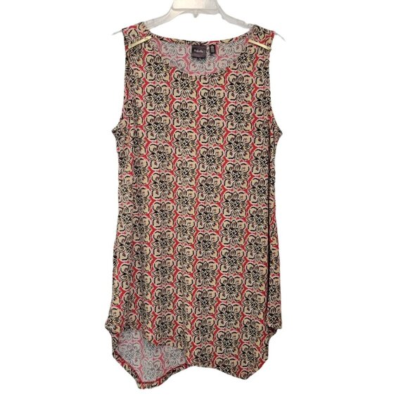 Rafaella Tank Tunic Top Handkerchief Hem‎ Lightweight Colorful Womens Small EUC - Picture 1 of 8